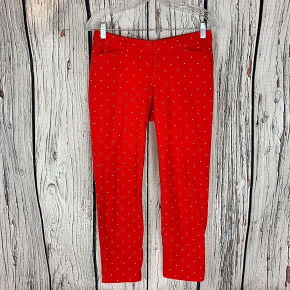 Old Navy Pants - Old Navy Red Polka Dot Pixie Pants Size 6